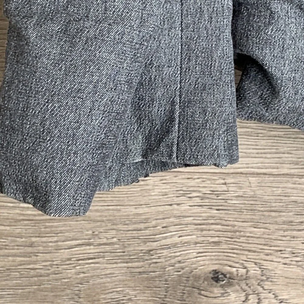 Versace Jacket Womens Size 8 Grey 2 Button Closure Notch Lapel Shoulder Pads - Picture 4 of 11